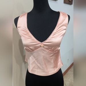NWT Target Wild Fable Satin Pink Top Size XS